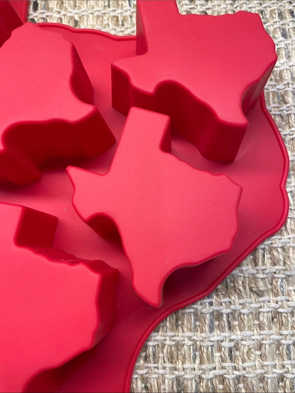 Red Texas-Shaped Silicone Mold Set